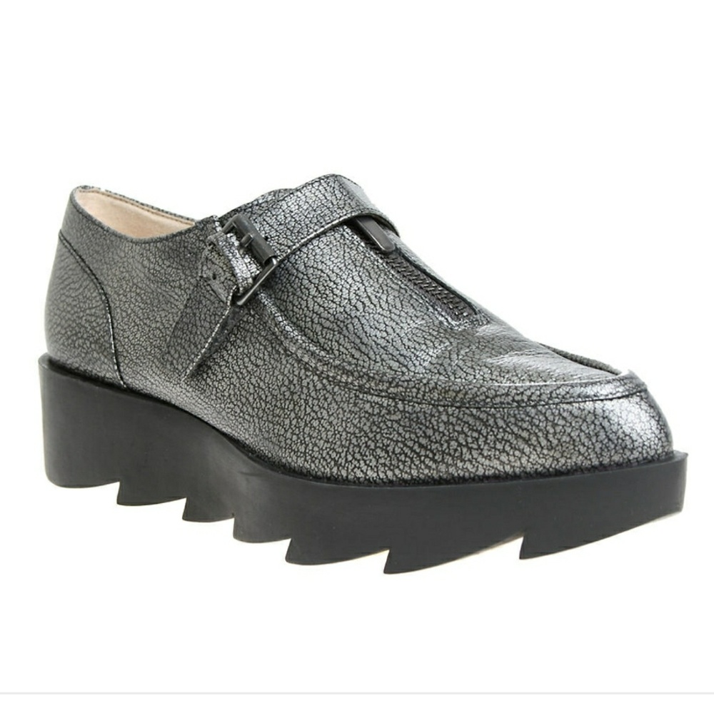 WILLIAM RAST Dee Leather Platform Oxford Mod Grey